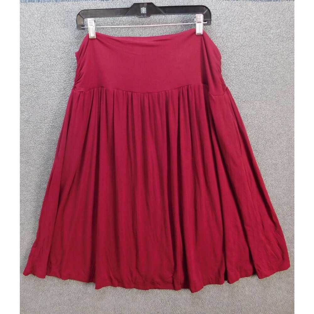 Simlu Women's 3XL Casual Lightweight Stretch Red Skirt NWT